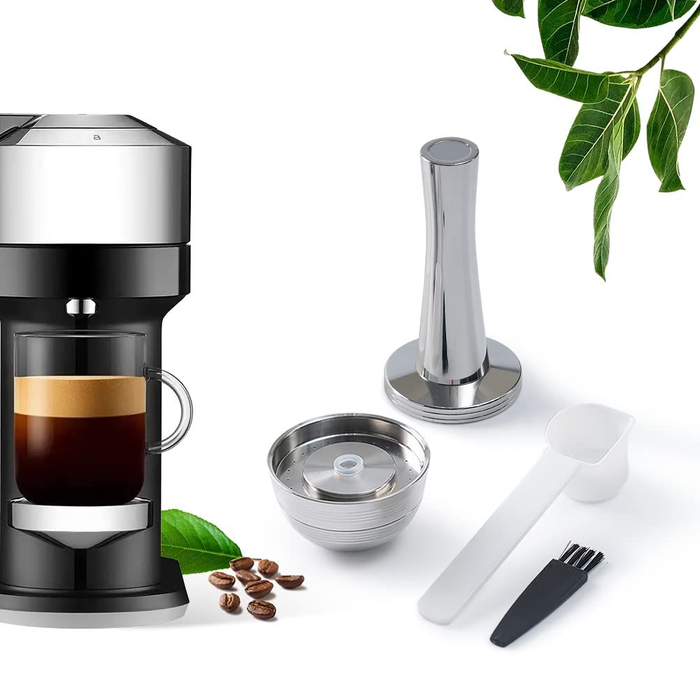 Refillable Vertuo Capsules Reusable Coffee Pods Only For VertuoLine Next Coffee Machine, New Versio…