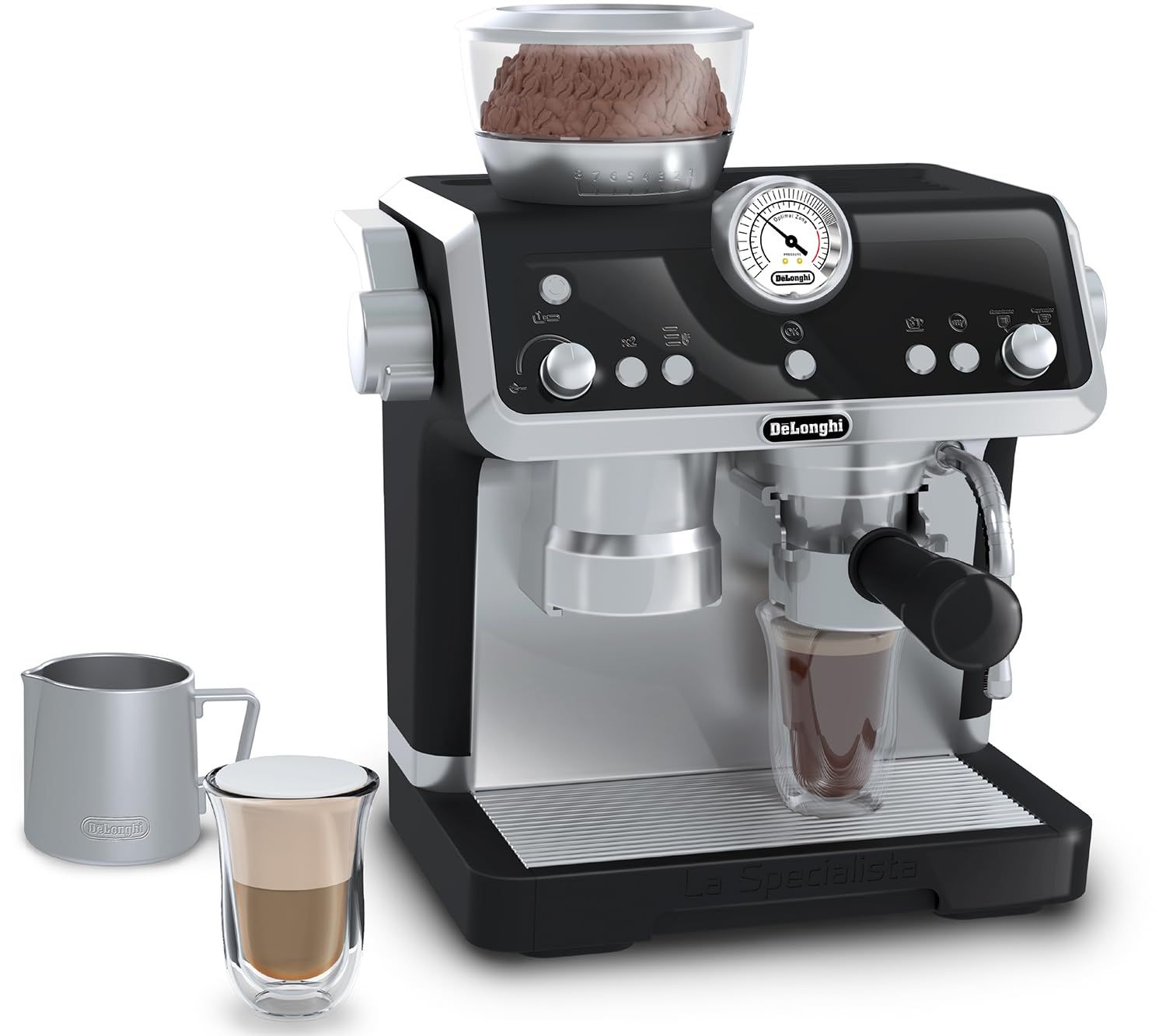 Casdon De'Longhi Toys Barista Coffee Machine. Toy Kitchen Playset for Kids with Moving Parts, Reali…