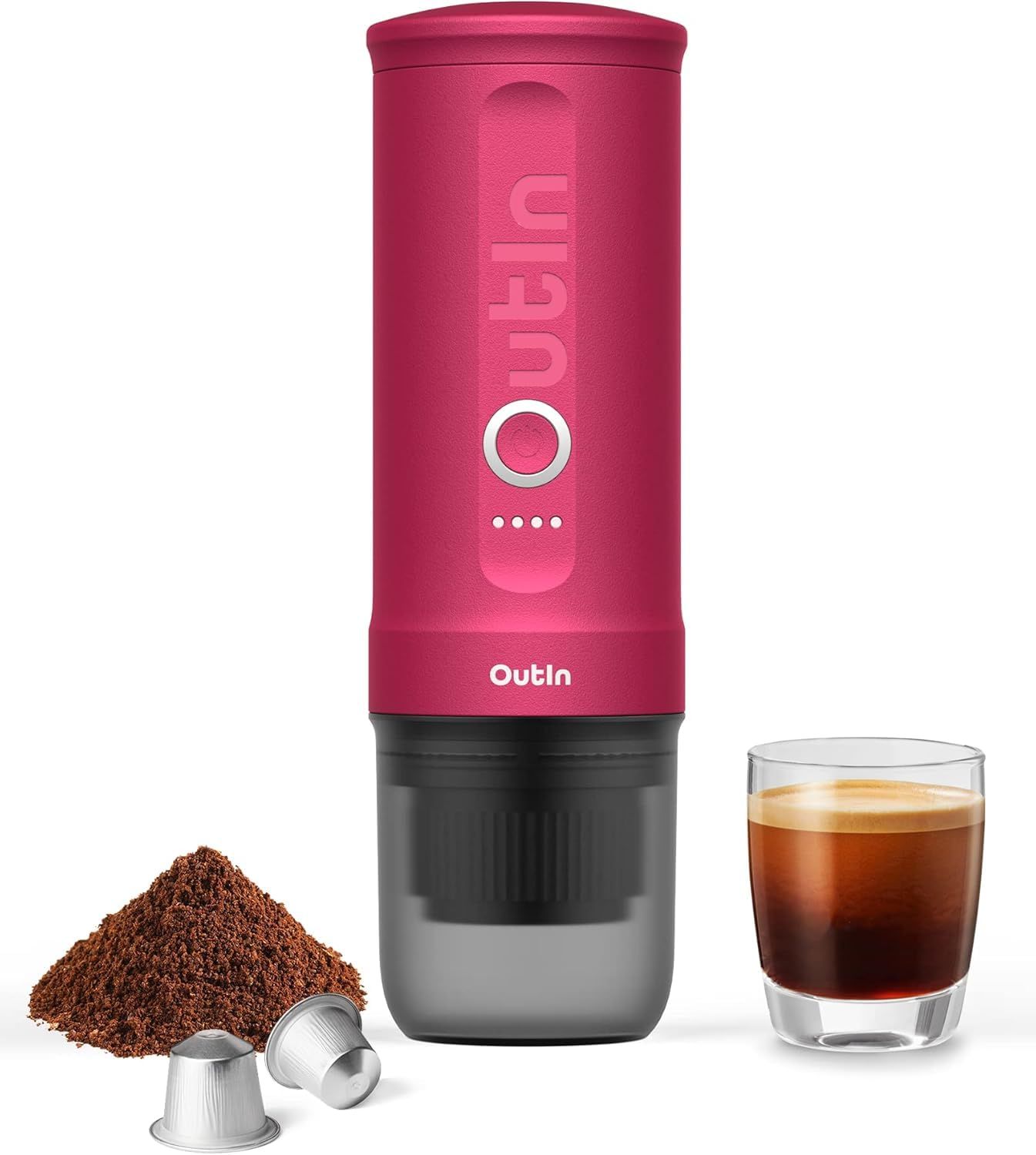 OutIn Nano Portable Electric Espresso Machine, Travel Coffee Maker for Camping, Car Coffee Maker Se…
