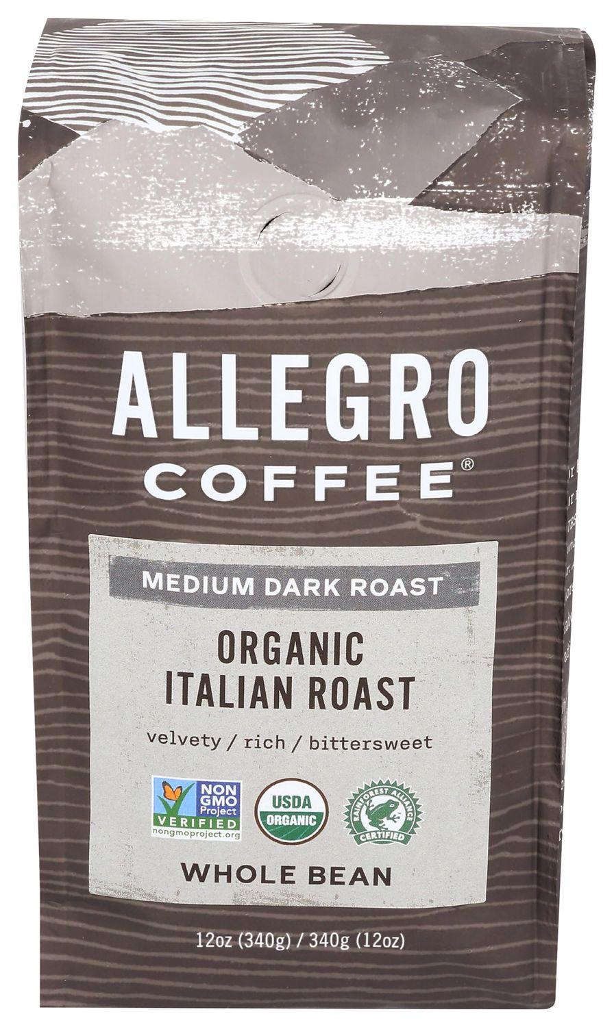 Allegro Coffee, Organic, Italian Roast, Whole Bean, 12 oz
