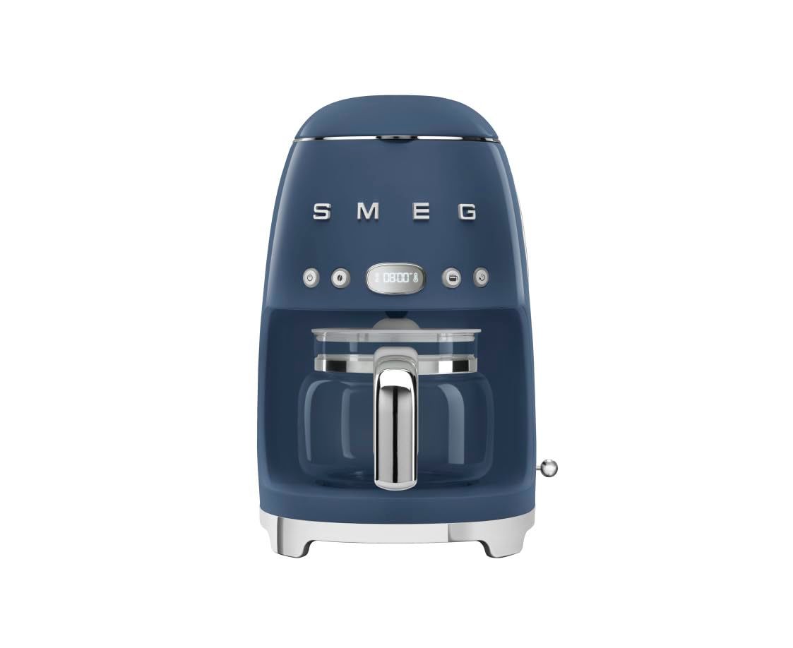 Smeg 50's Retro Style Aesthetic Drip Coffee Machine with 10 Cup Glass Carafe, Auto Start Feature, K…