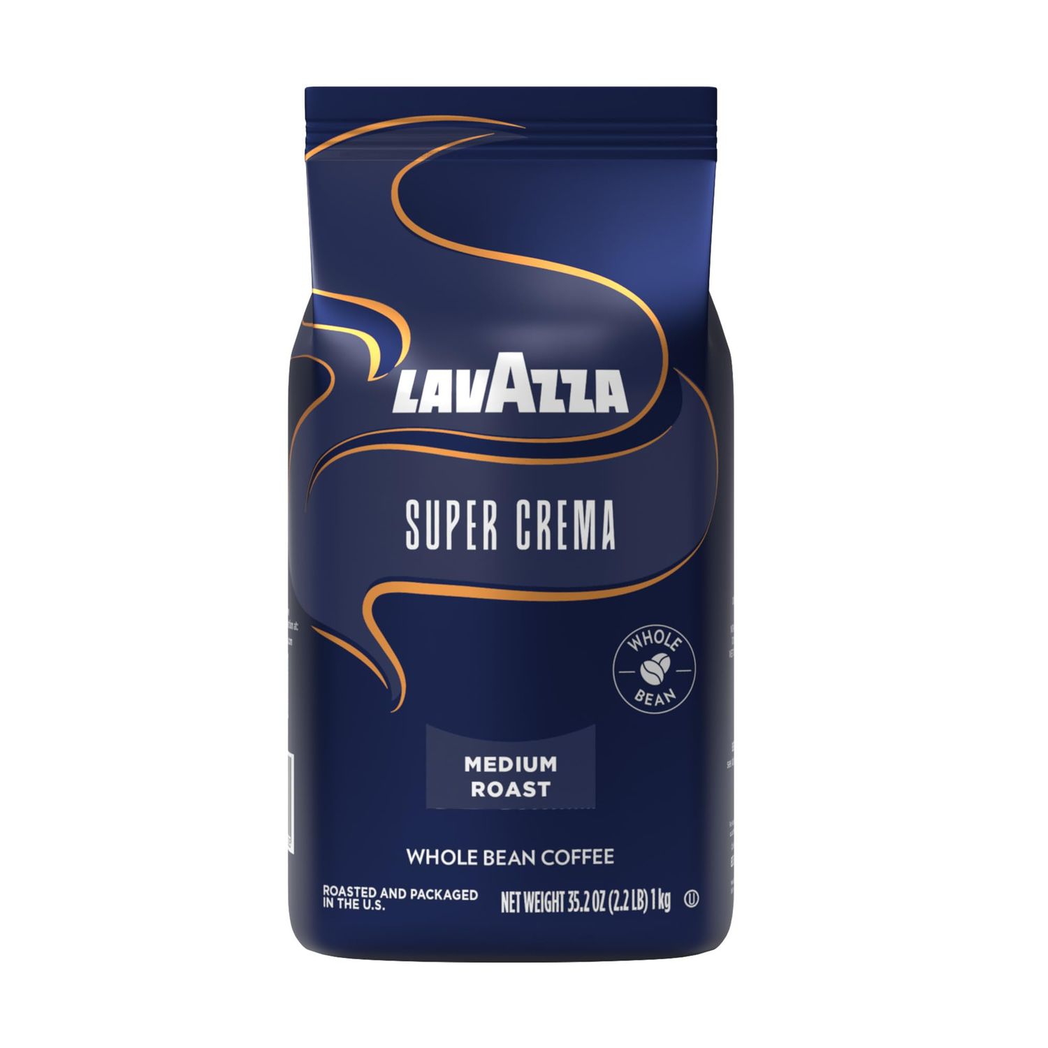 Lavazza Super Crema Whole Bean Coffee, Medium Espresso Roast, Arabica and Robusta Blend, 2.2 lb Bag…