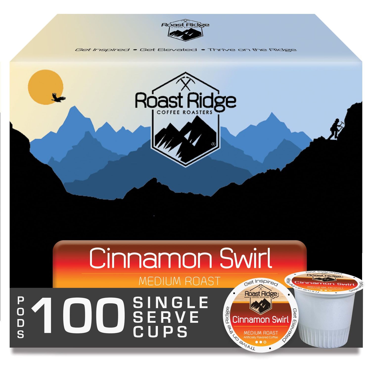 Roast Ridge Single Serve Coffee Pods for Keurig K-Cup Brewers, Southern Pecan, Medium Roast, 100 Co…