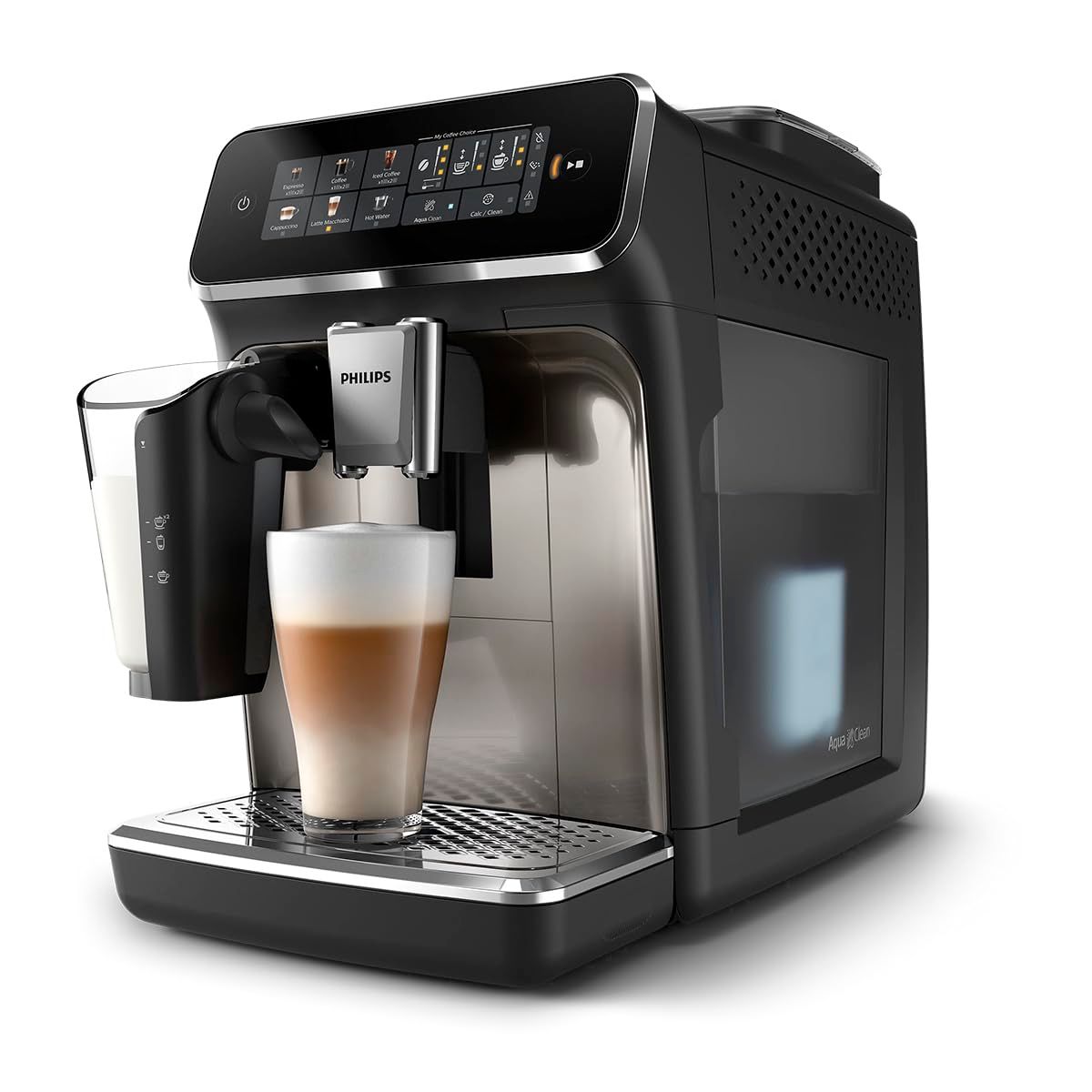 PHILIPS 3300 Series Fully Automatic Espresso Machine - LatteGo Milk System, 5 Coffee Varieties, Int…