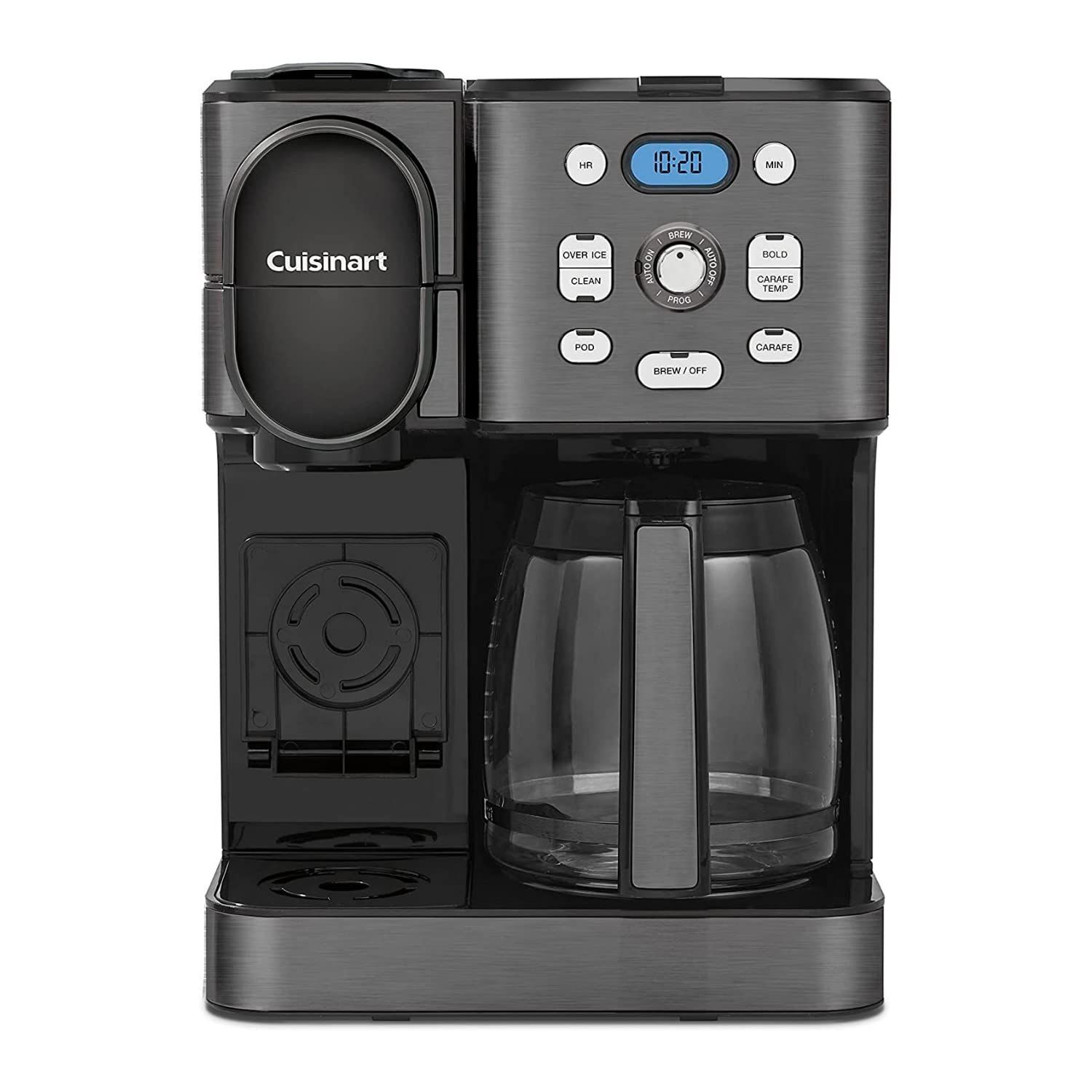 Cuisinart 12-Cup Coffee Maker, Single-Serve Brewer Glass Carafe, Automatic Hot &amp; Iced Coffee Machin…