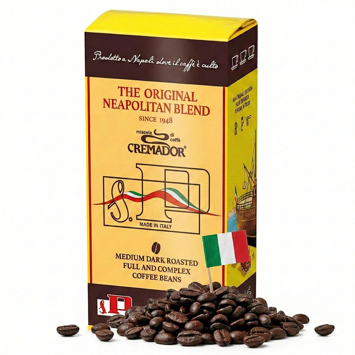 Passalacqua Cremador Whole Bean Coffee – 70% Arabica Medium/Dark Roast (1kg / 35.2 Ounce)