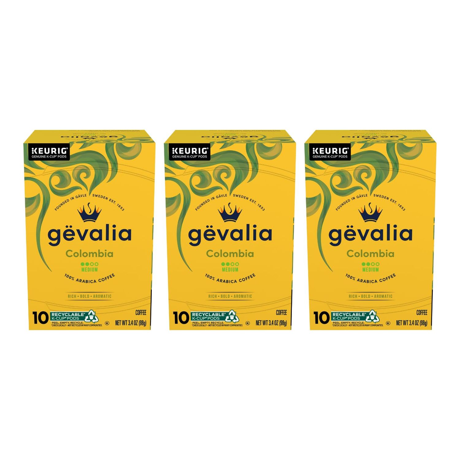 Gevalia Colombia K-Cup Coffee Pods, for a Keto and Low Carb Lifestyle, 84 ct Box
