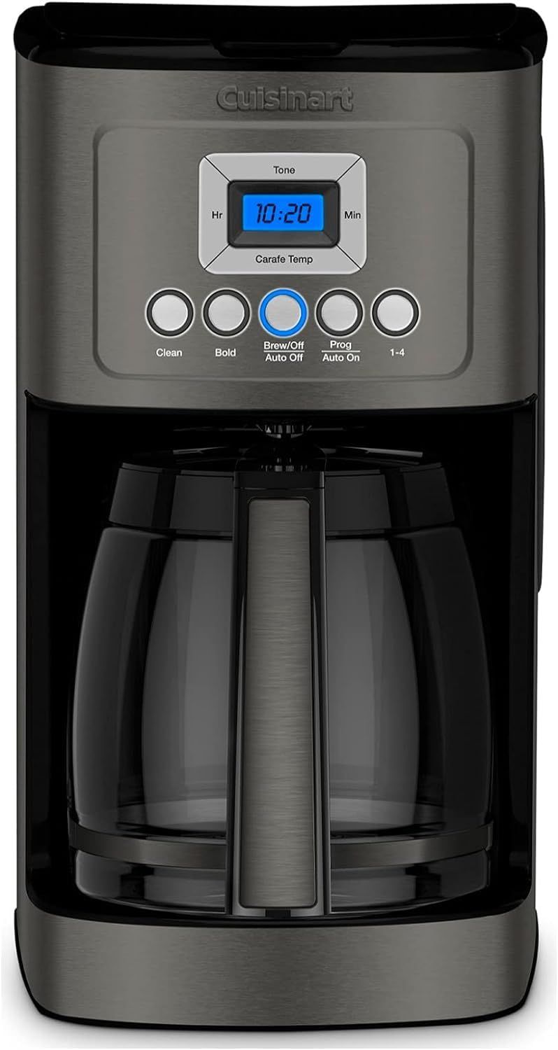Cuisinart 14-Cup Coffee Maker, Programmable PerfecTemp Glass Carafe Coffee Machine with 1-4 Cup Set…