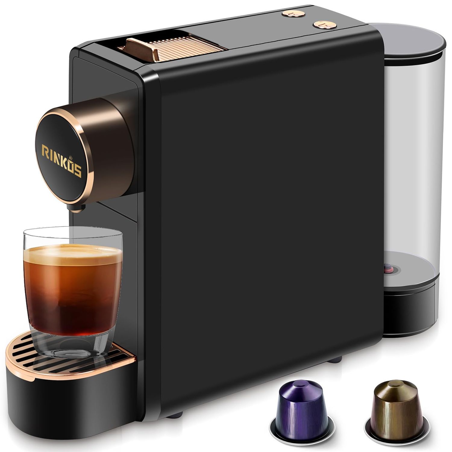Espresso Machine Compatible with Nespresso Original Capsules, 20 Bar High Pressure Single Serve Cof…