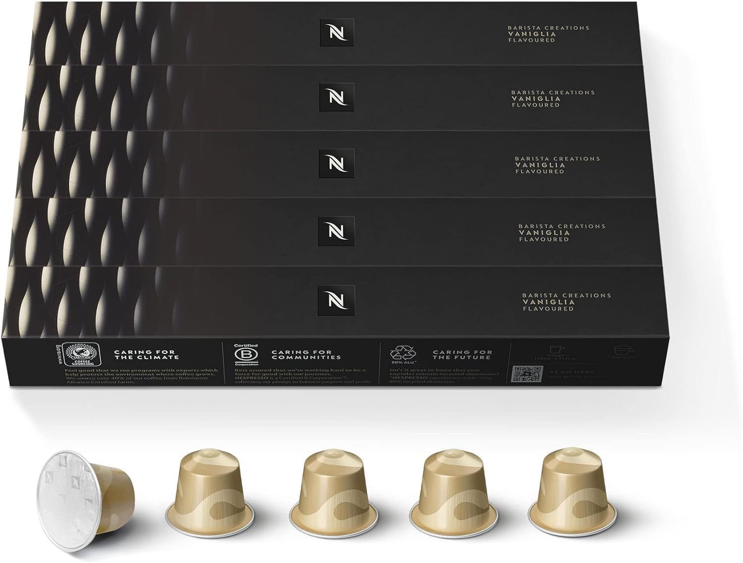 Nespresso Capsules Original Line, Vaniglia, Medium Roast Espresso Coffee, 50 Count Espresso Coffee …