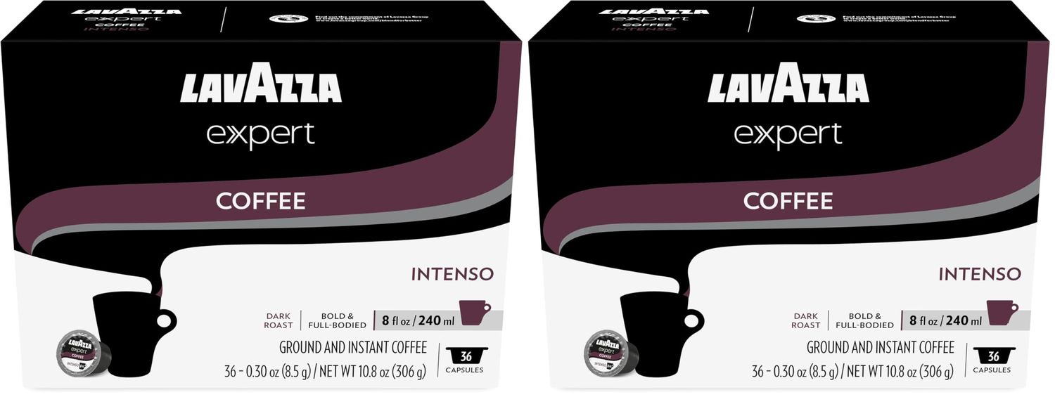 Lavazza Expert Intenso Coffee Capsules, Dark Roast, Arabica and Robusta Blend, Compatible with Lava…