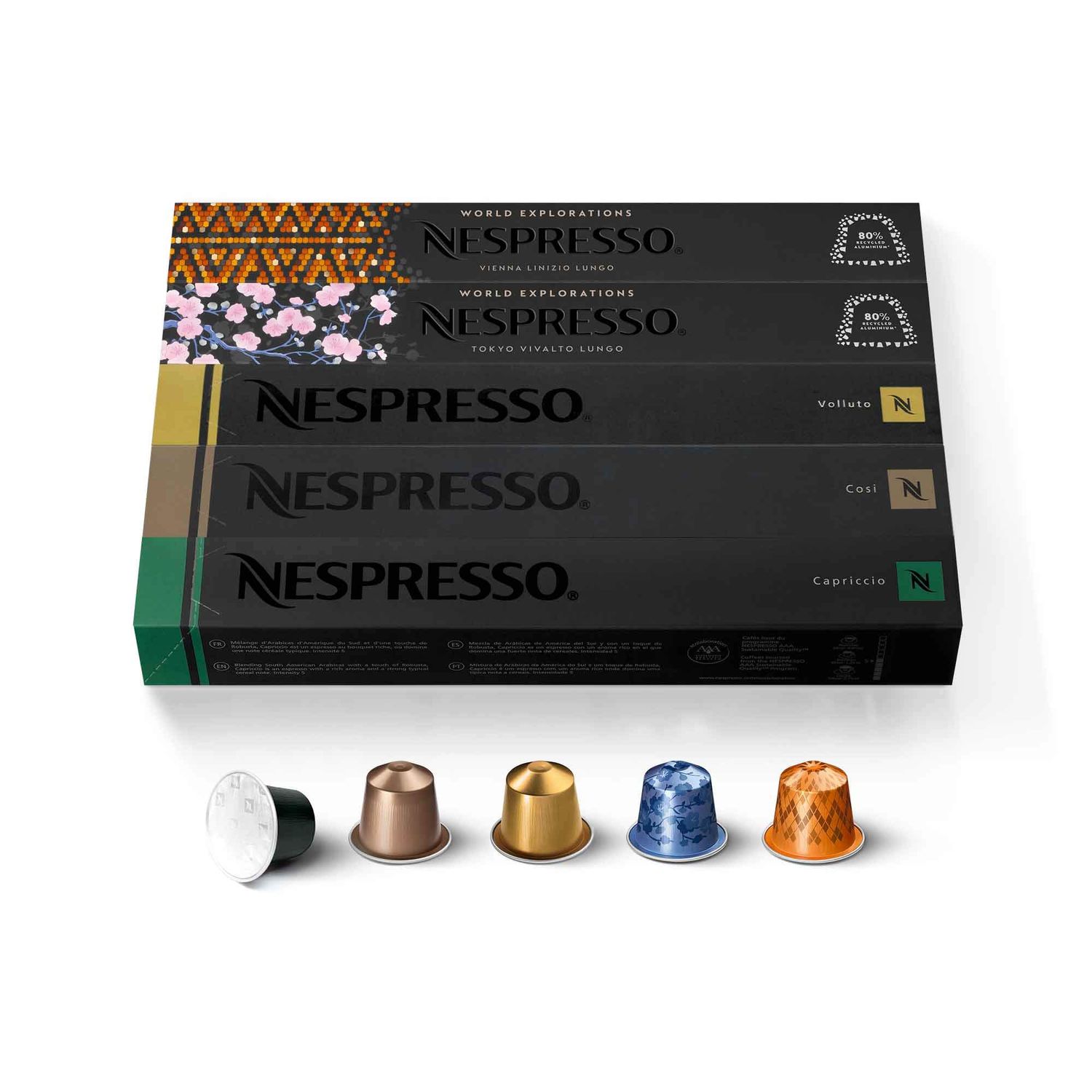 Nespresso Capsules Original Line, Mild Roast Blend Variety Pack, Mild Roast Coffee, 50 Count Coffee…