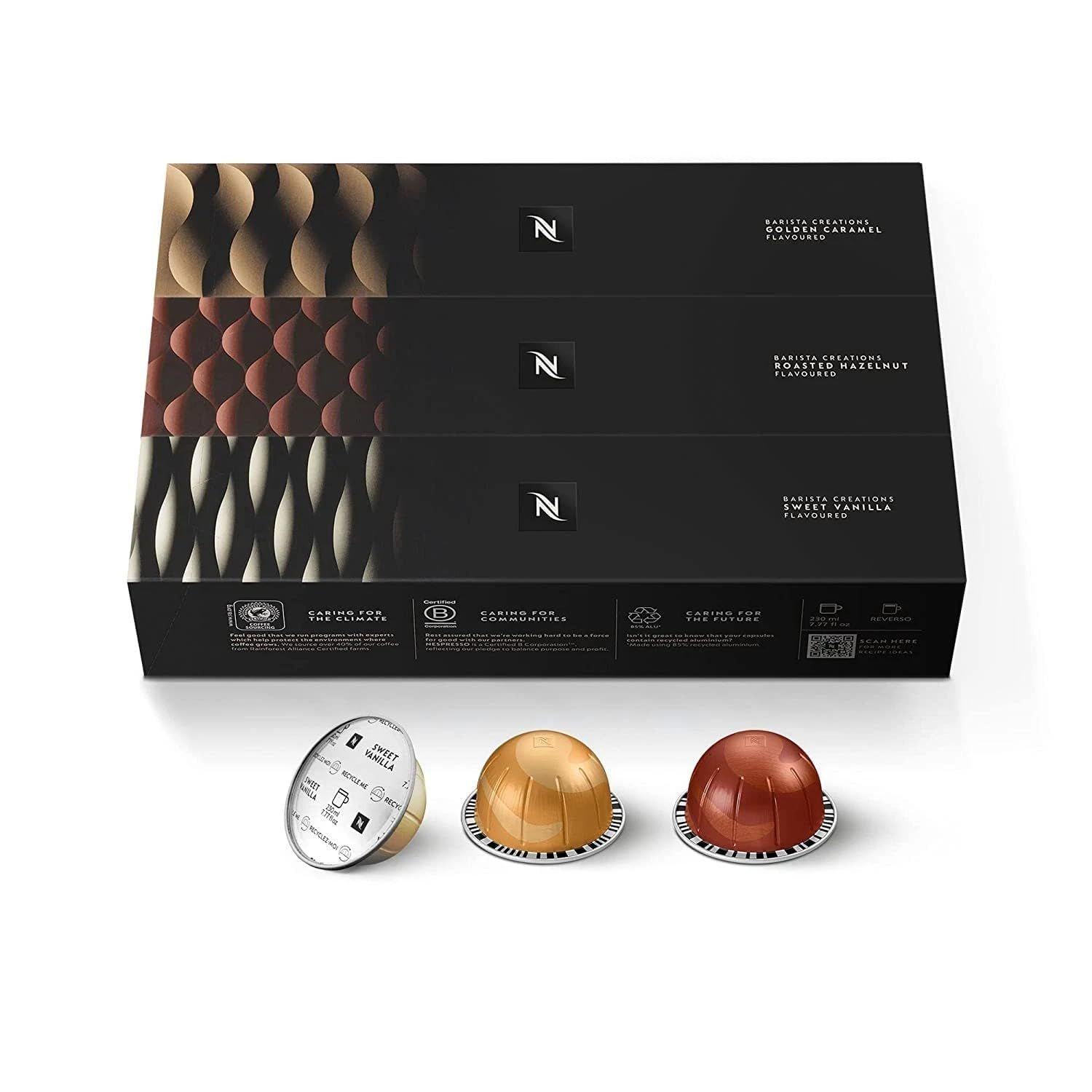 Nespresso Capsules Vertuo, Barista Flavored Pack, Medium Roast Coffee, 30 Count Coffee Pods, Brews …