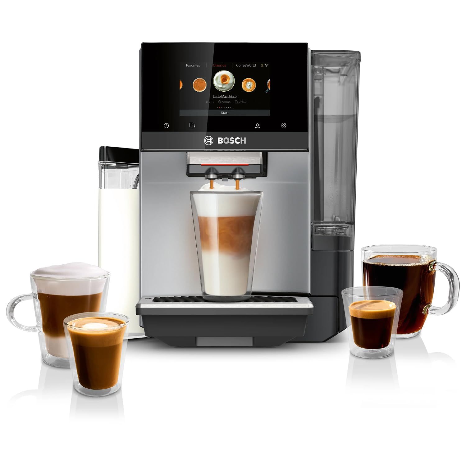 Bosch Fully Automatic Coffee and Espresso Machine - 36 Drinks, Double Cup Barista Style Super Coffe…