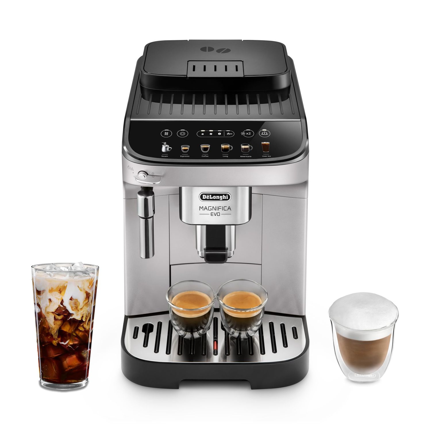 De'Longhi Magnifica Evo Automatic Espresso &amp; Coffee Machine with Manual Milk Frother, Built-in Grin…