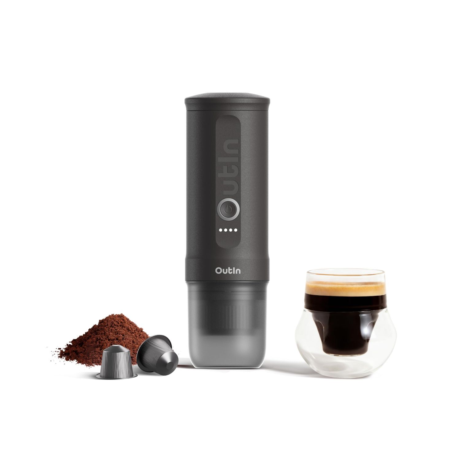 OutIn Nano Portable Electric Espresso Machine, Travel Coffee Maker for Camping, Car Coffee Maker Se…