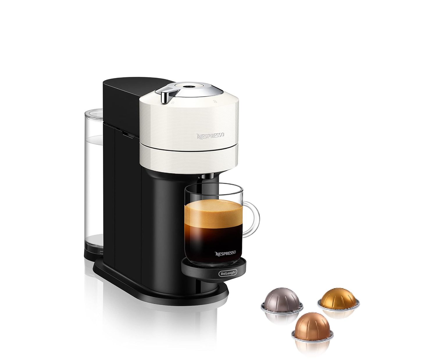 Nespresso Vertuo Next Coffee and Espresso Machine by De'Longhi, White (ENV120WCA)