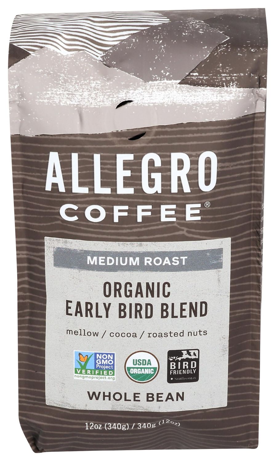 Allegro Coffee Organic Early Bird Blend Whole Bean Coffee, 12 oz