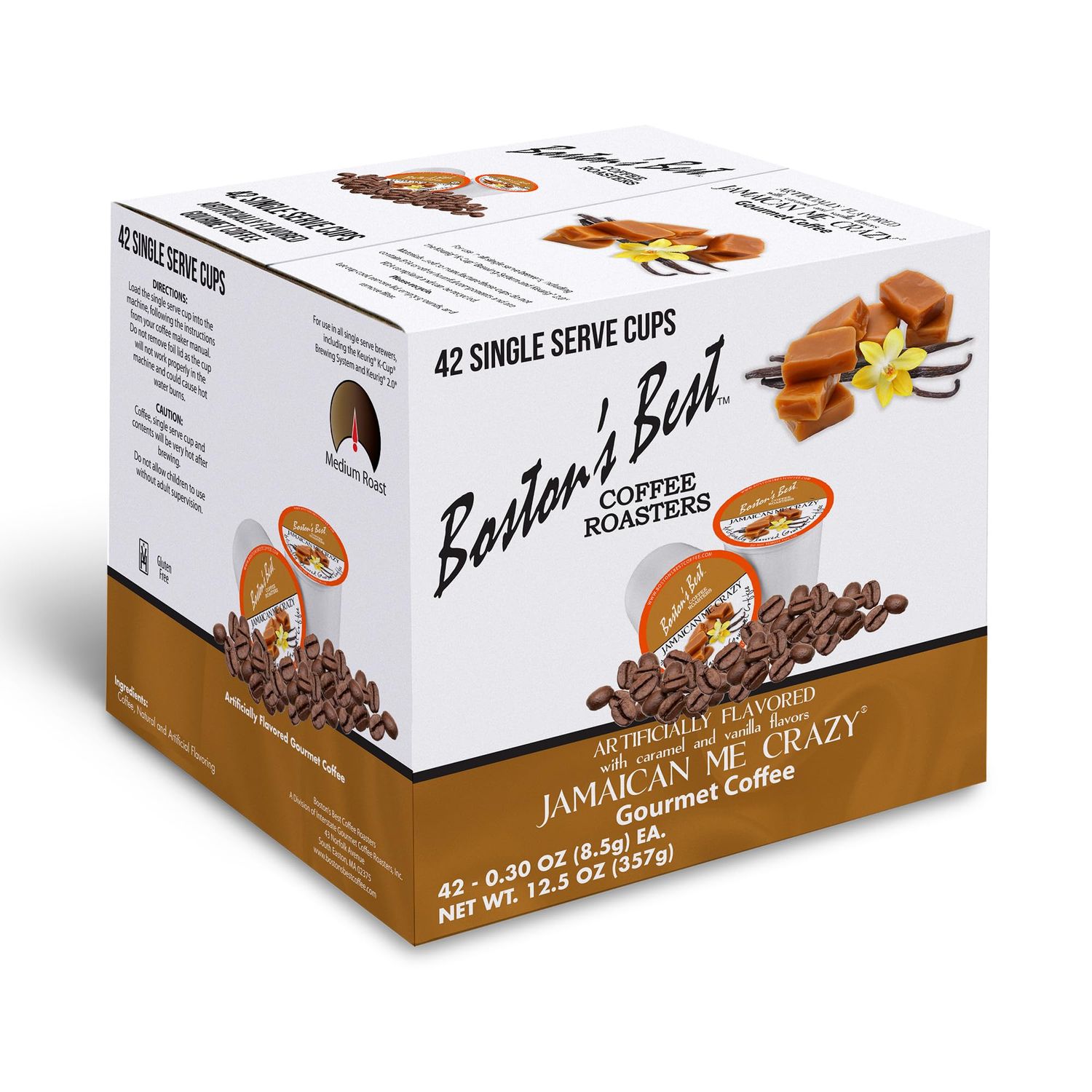 Boston’s Best - Jamaican Me Crazy Flavored Coffee, Delicious Gourmet Compatible with Keurig Coffee …