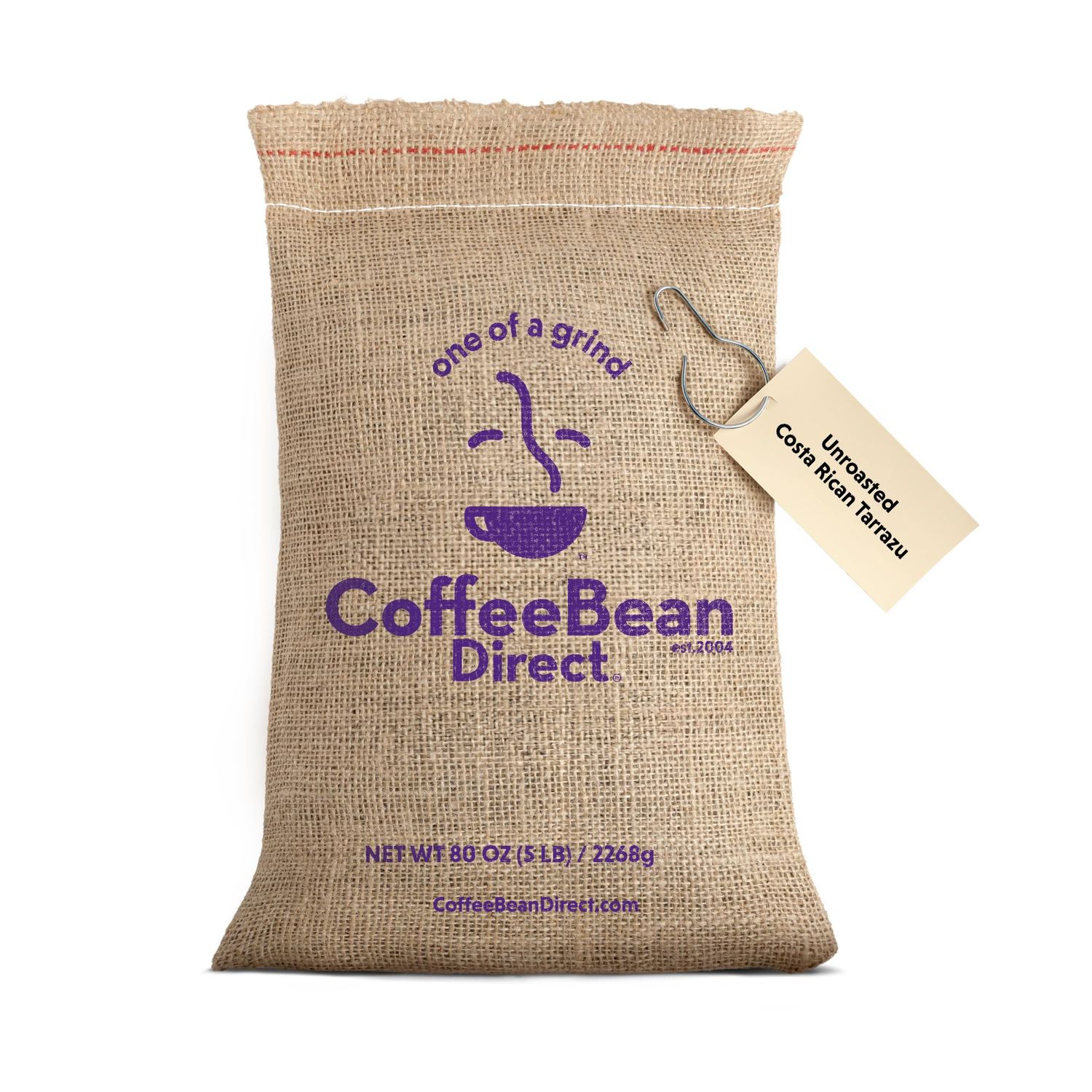 Coffee Bean Direct Unroasted Costa Rican Tarrazu, Raw Arabica Coffee Beans for Home Roasting, 5 Pou…