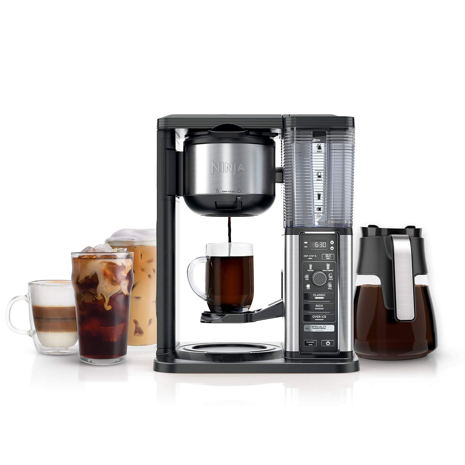 Ninja Specialty Coffee Maker | Includes 10-Cup Carafe, Fold-Away Frother, Permanent Filter &amp; Remova…