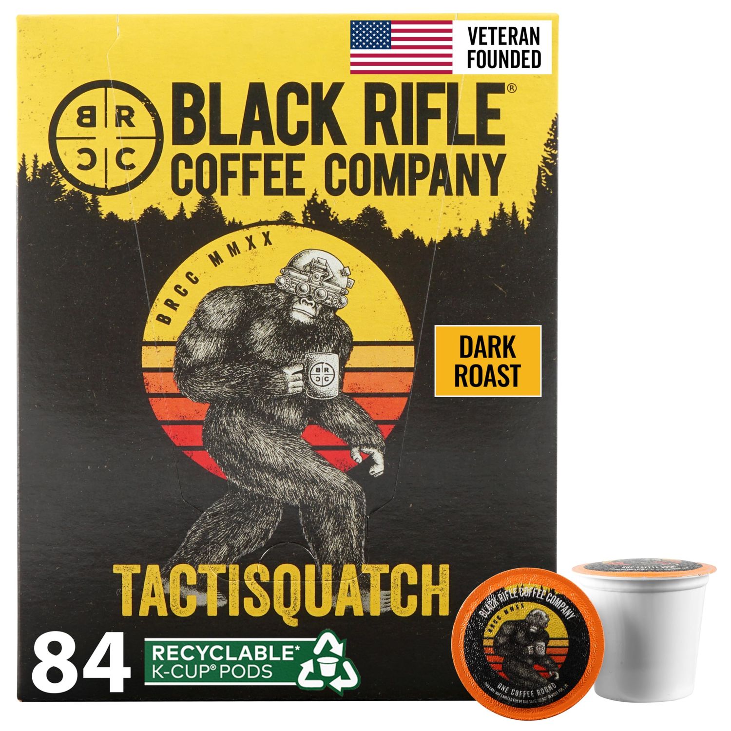 Black Rifle Coffee Company Dark Roast Coffee Pods – 100% Arabica, Bold, Smoky Single-Serve K-Cup Co…