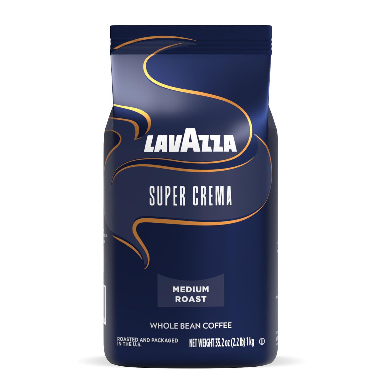Lavazza Super Crema Whole Bean Coffee, Medium Espresso Roast, Arabica and Robusta Blend, 2.2 lb Bag…