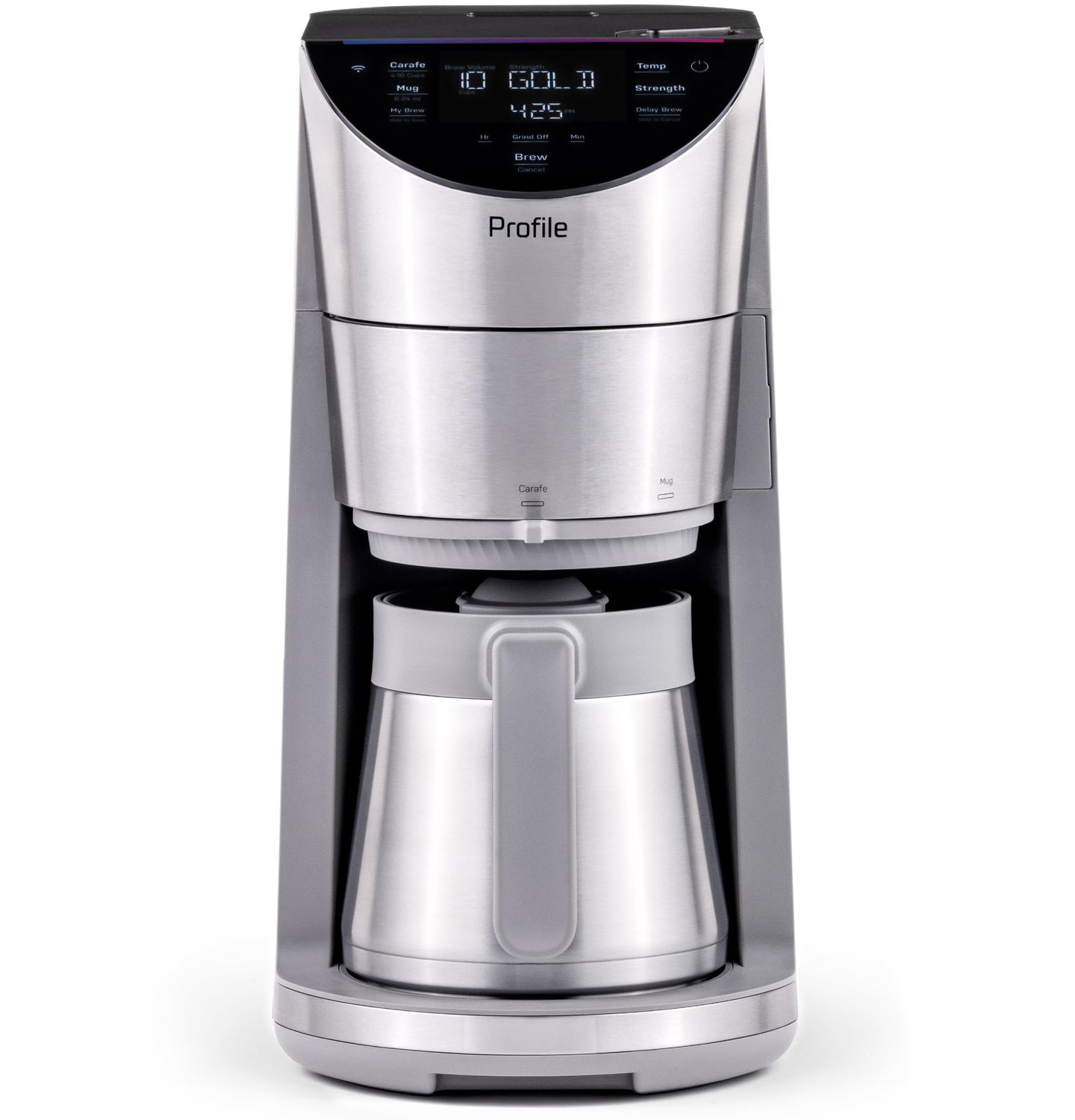 GE Profile Smart Grind &amp; Brew Coffee Maker w/Podless Single Serve, 90oz Water Reservoir, 10 Cup The…