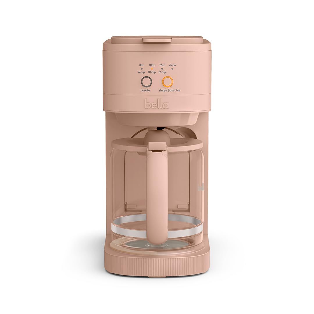 BELLA VersaBrew 2-in1 Coffee Maker, K-Cup compatible, Brew 3 Sizes Carafes &amp; Single Serve Cups, Dis…