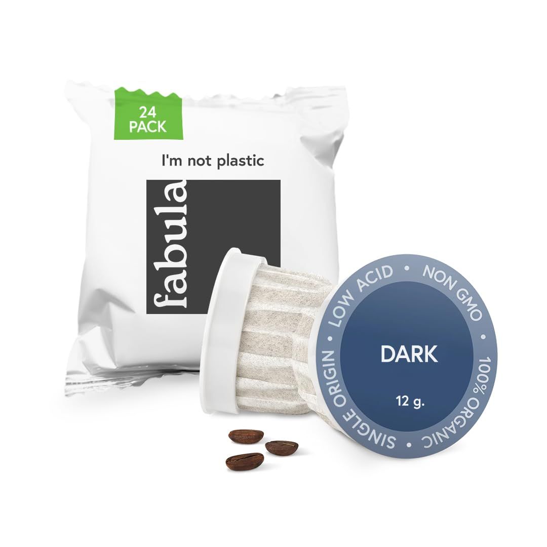 Fabula Coffee Pods Dark Roast - Low Acid - Single Origin - Mold Free - Non-GMO - Fair Trade - Kcup …
