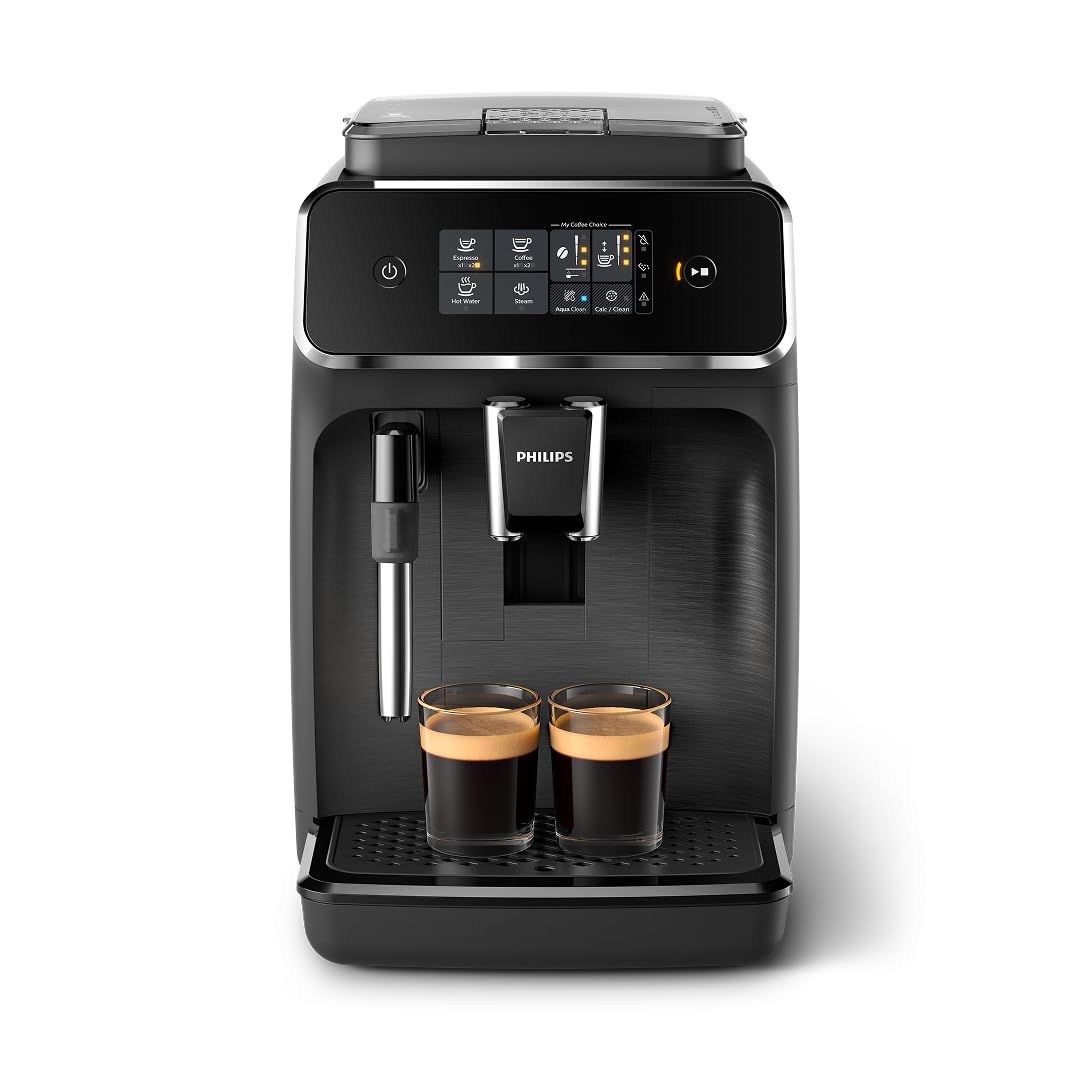 Philips 2200 Series Fully Automatic Espresso Machine, Classic Milk Frother, 2 Coffee Varieties, Int…