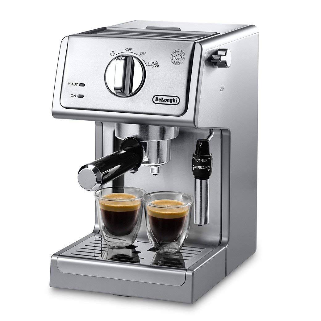 De'Longhi 15 Bar Pump Espresso Machine with Advanced Cappuccino System, Compact Stainless Steel Esp…