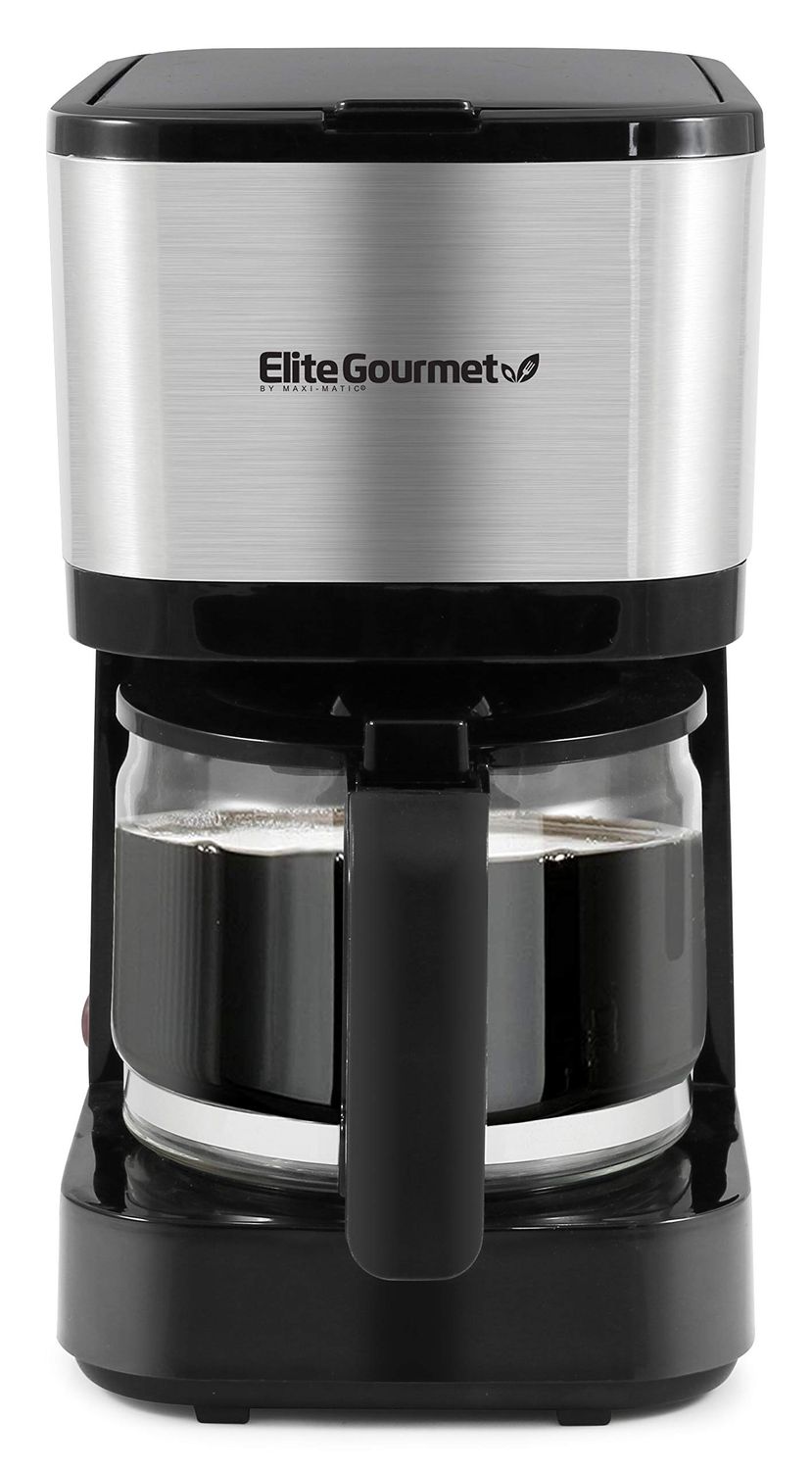 Elite Gourmet EHC9420 Automatic 5-Cup Brew &amp; Drip Coffee Maker with Pause N Serve Reusable Filter, …