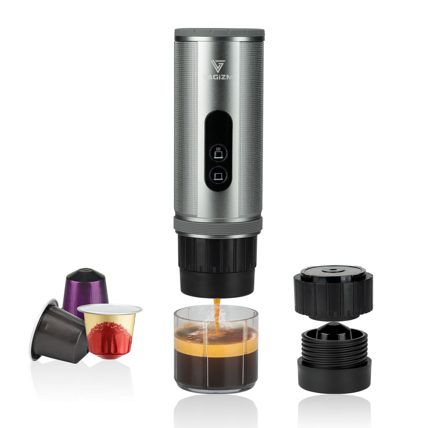 Portable Espresso Machine 12V: Travel Coffee Maker with Fast Self Heating &amp; 15000mah Large Battery …