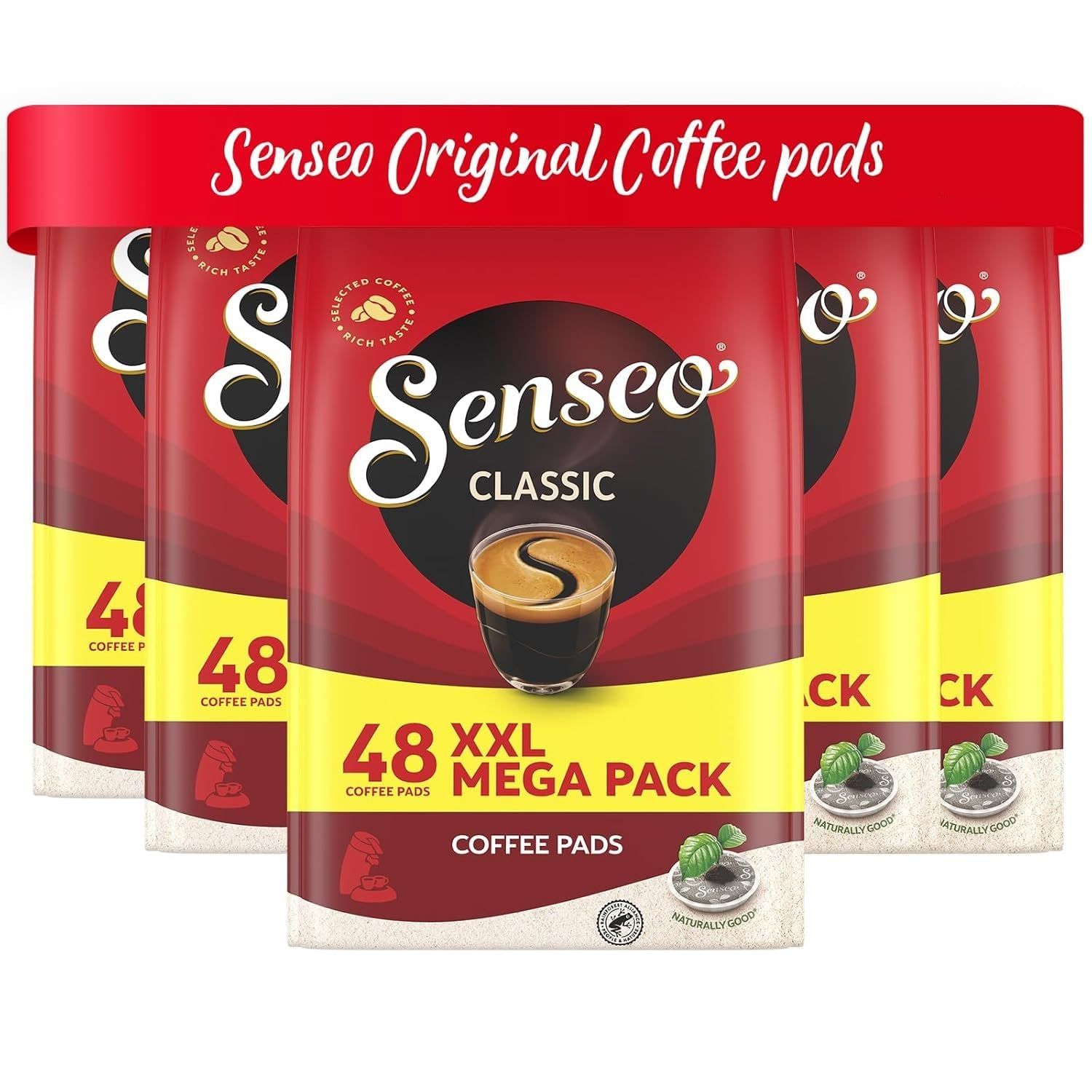 Senseo Classic Medium Roast - (Packs) - Smooth &amp; Balanced Flavor w Coffee Pods - 240 Count - Single…
