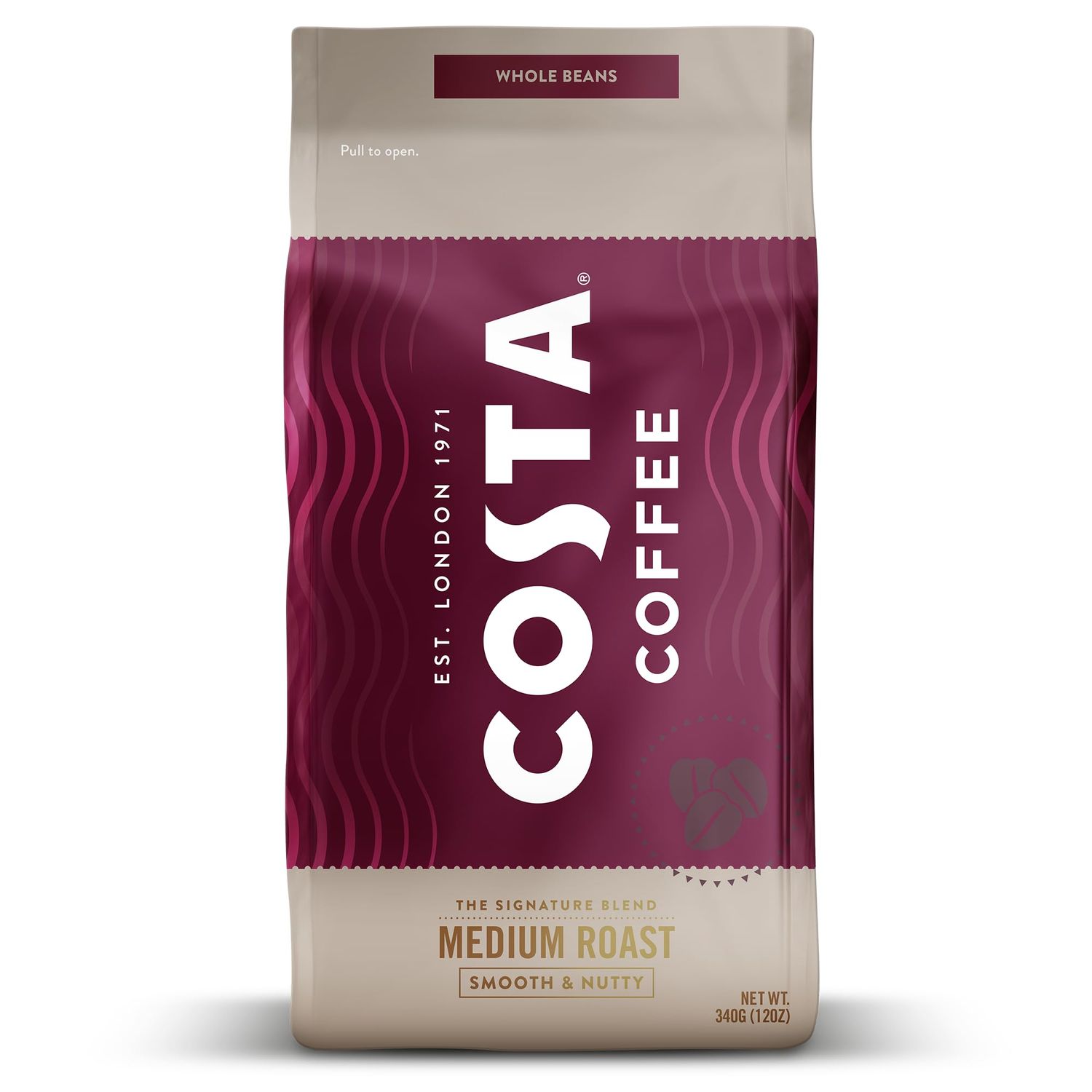 Costa Coffee Whole Bean Coffee, Signature Blend Medium Roast 12 Oz Bag for Espresso, Drip &amp; Pour Ov…