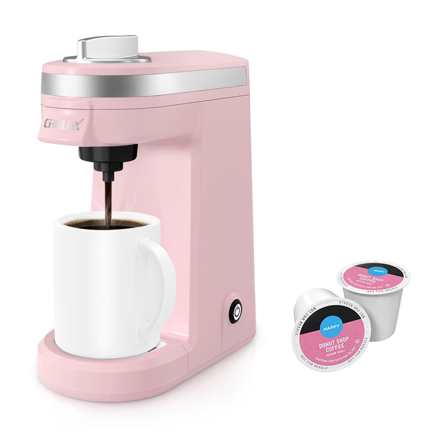 CHULUX Single Serve Coffee Maker for K Capsule, Mini Single One Cup Coffee Machine, Perfect for Sma…