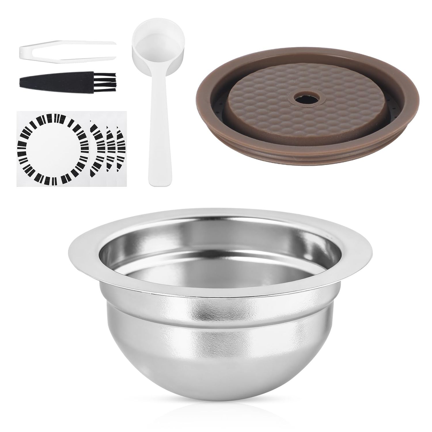 80ml/2.7oz Double Espresso Stainless Steel Reusable Coffee Pod, Fits Selected Nespresso Vertuo Mach…
