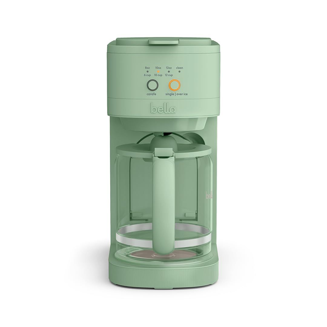 BELLA VersaBrew 2-in1 Coffee Maker, K-Cup compatible, Brew 3 Sizes Carafes &amp; Single Serve Cups, Dis…