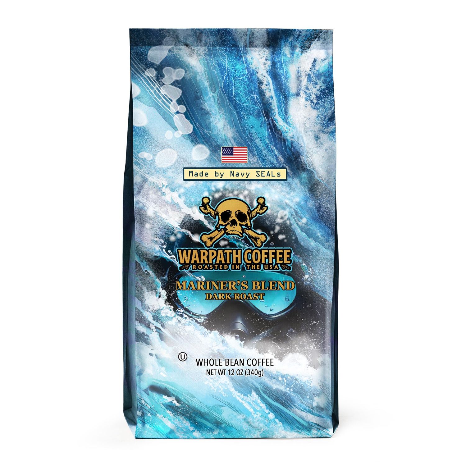 Warpath Coffee Dark Roast Whole Bean Coffee, Mariner's Blend, High Caffeine, Extra Strong Roasted 1…