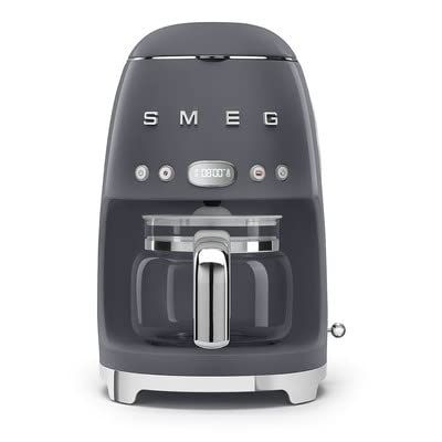 Smeg 50's Retro Style Aesthetic Drip Coffee Machine with 10 Cup Glass Carafe, Auto Start Feature, K…