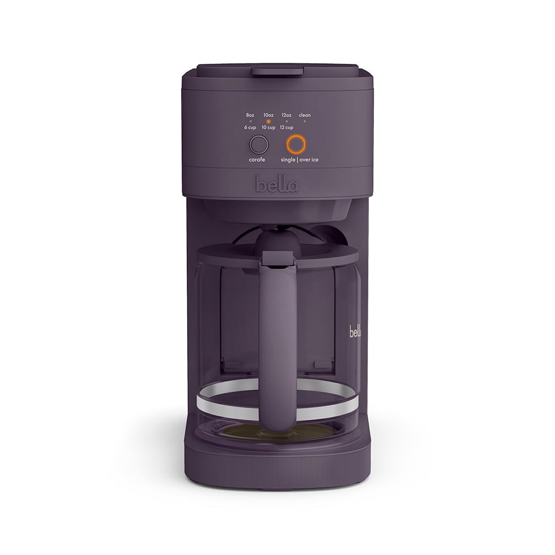 BELLA VersaBrew 2-in1 Coffee Maker, K-Cup compatible, Brew 3 Sizes Carafes &amp; Single Serve Cups, Dis…