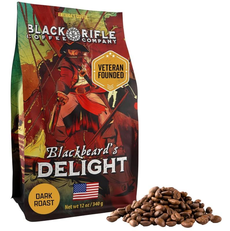 Black Rifle Coffee Company 's Delight, 12oz Bag, Whole Bean Dark Roast - Roasted Blend Made from Ar…