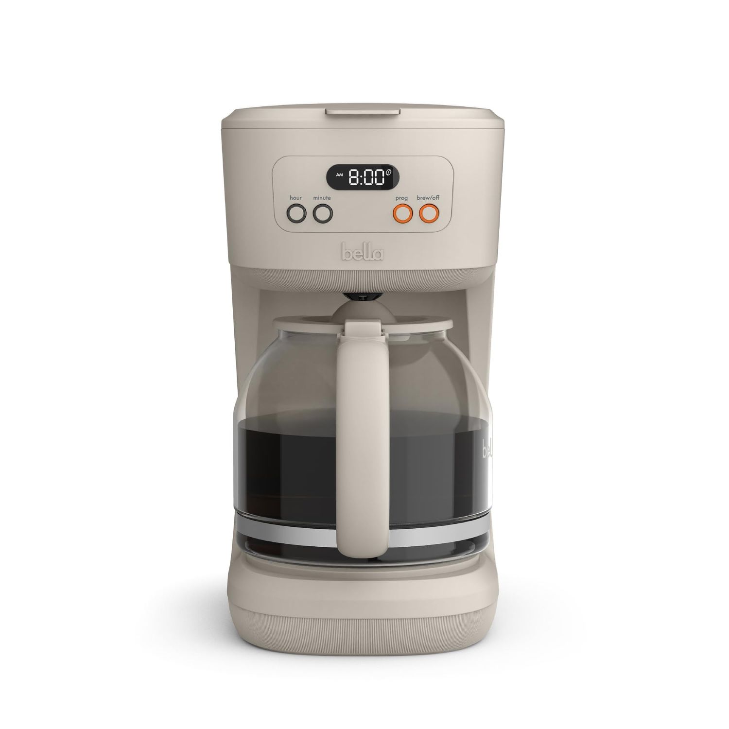 BELLA 12 Cup Programmable Coffee Marker, Reusable Dishwasher Safe Accessories, Easy LCD diaply, Aut…