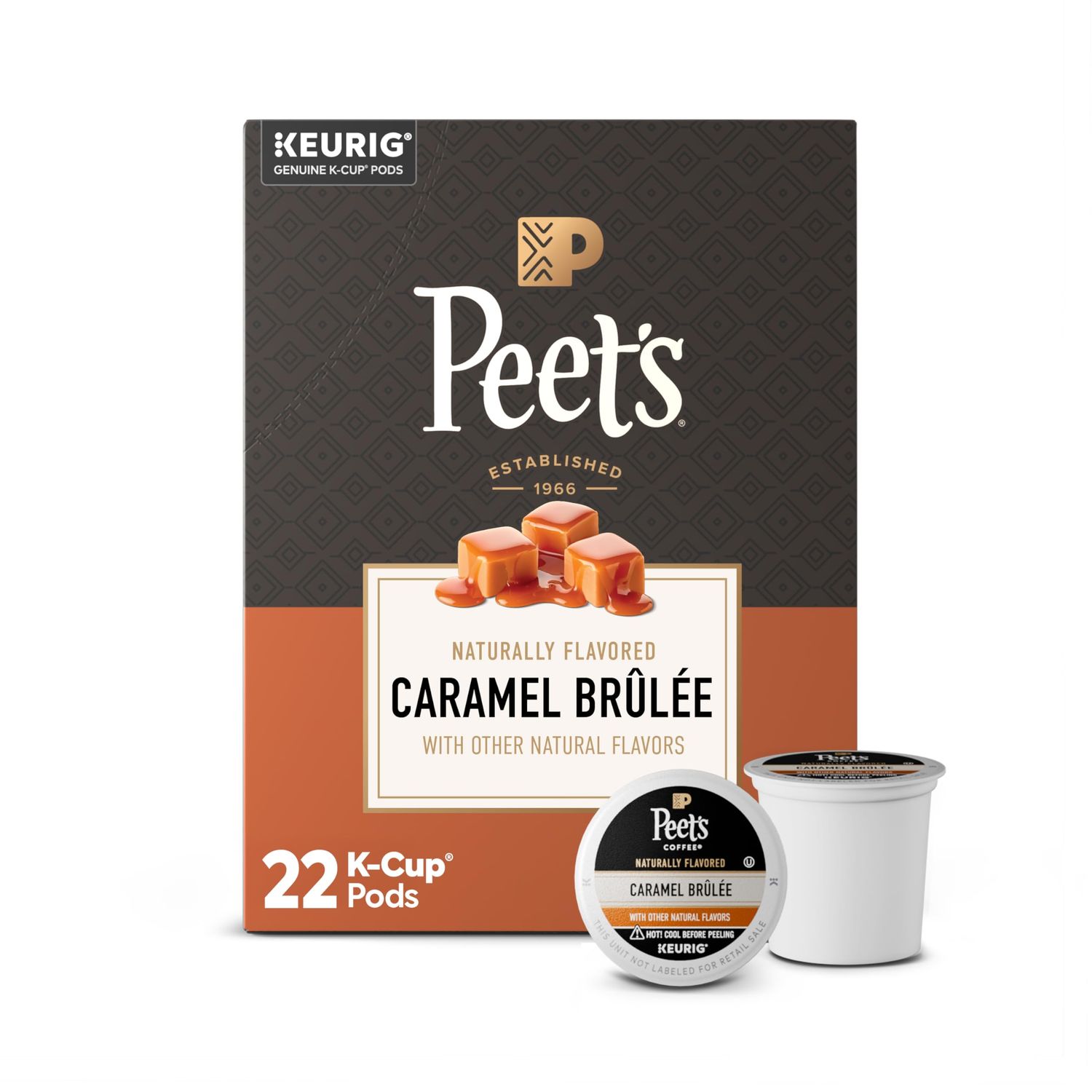 Peet's Coffee, Flavored Light Roast Keurig K-Cup Pods, Arabica Coffee, Natural Flavors - Caramel Br…