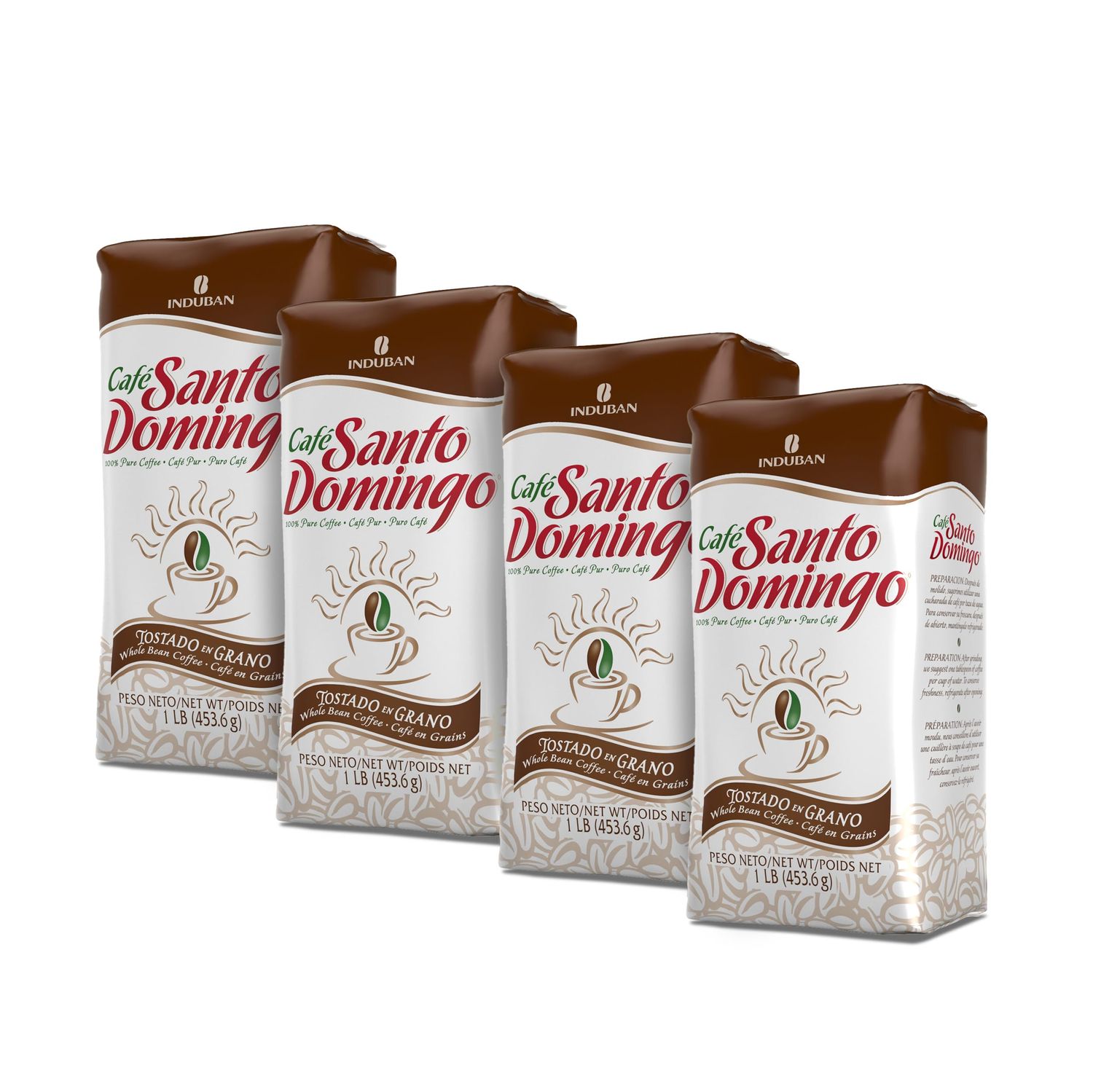 Café Santo Domingo, 16 oz Bag, Whole Bean Coffee, Medium Roast - Product from the Dominican Republi…