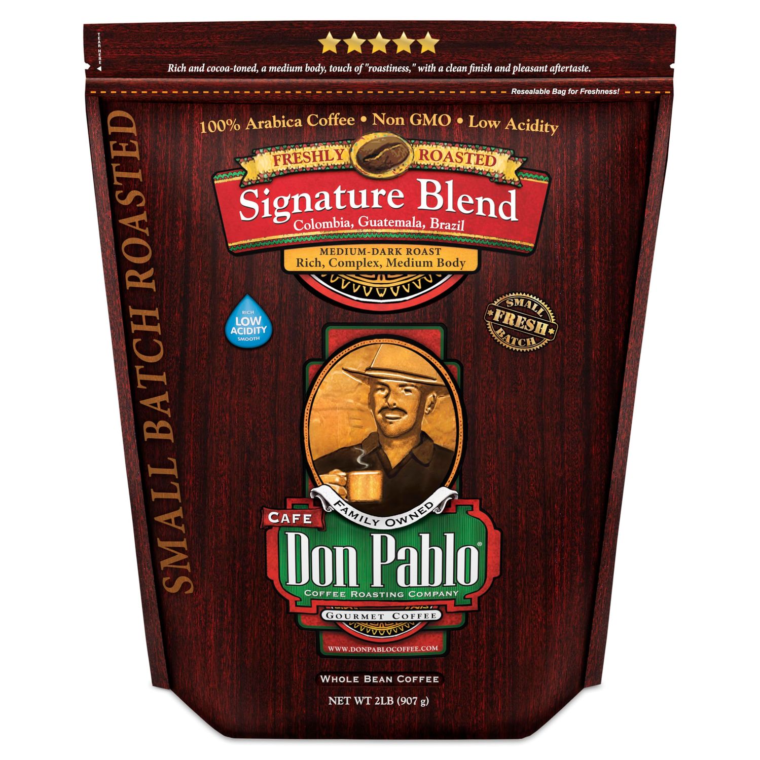 Don Pablo Gourmet Coffee - Signature Blend - Medium Dark Roast - Whole Bean Coffee - 100% Arabica B…