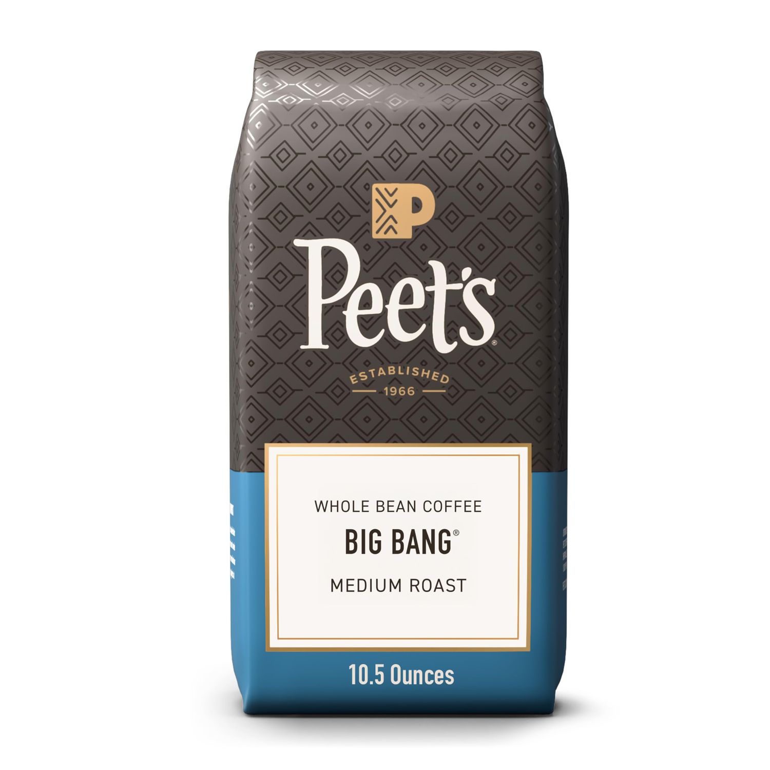 Peet's Coffee, Medium Roast Whole Bean Coffee, 100% Arabica Coffee - Big Bang 63 Ounces (6 Bags of …