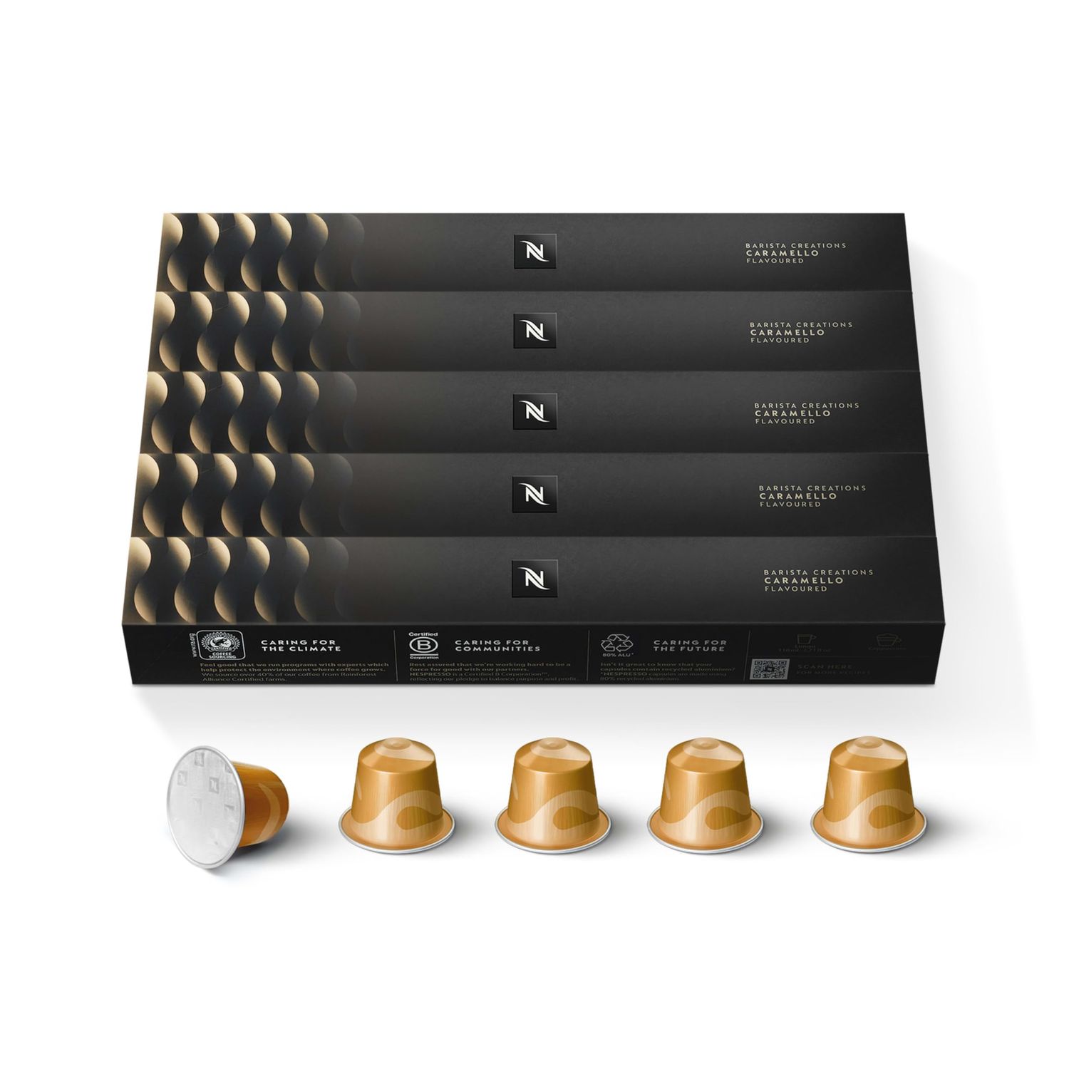 Nespresso Capsules Original Line, Caramello, Medium Roast Espresso Coffee, 50 Count Espresso Coffee…