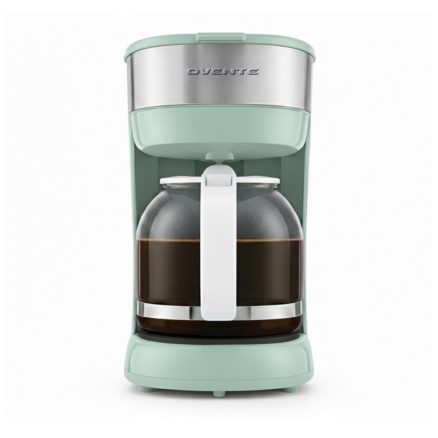 OVENTE 12-Cup Drip Coffee Maker with Borosilicate Glass Carafe, One-Touch Operation Machine, Anti-D…